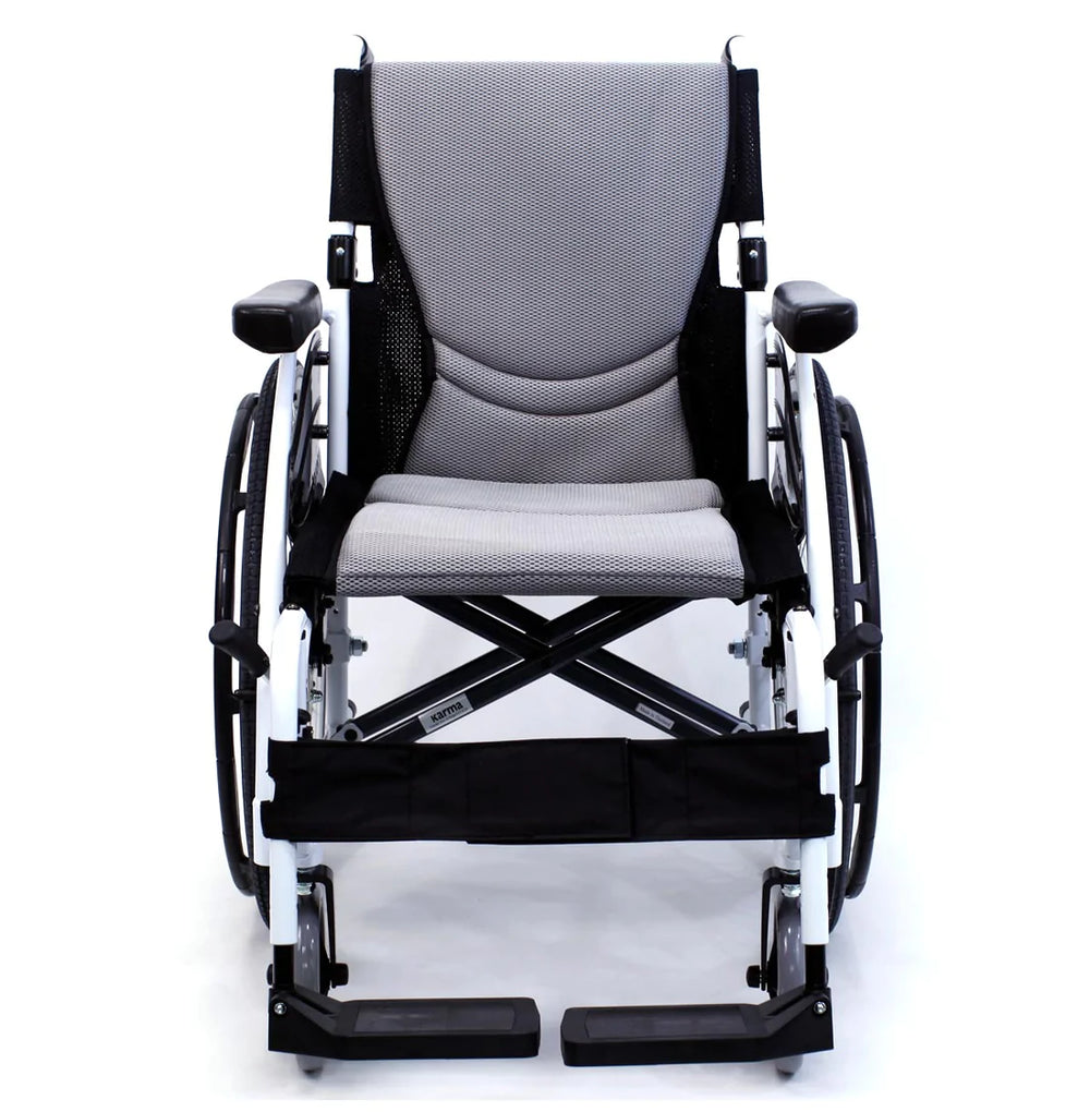 Karman S-115 25 lbs Ultra Light Ergonomic Wheelchair with Removable Footrest