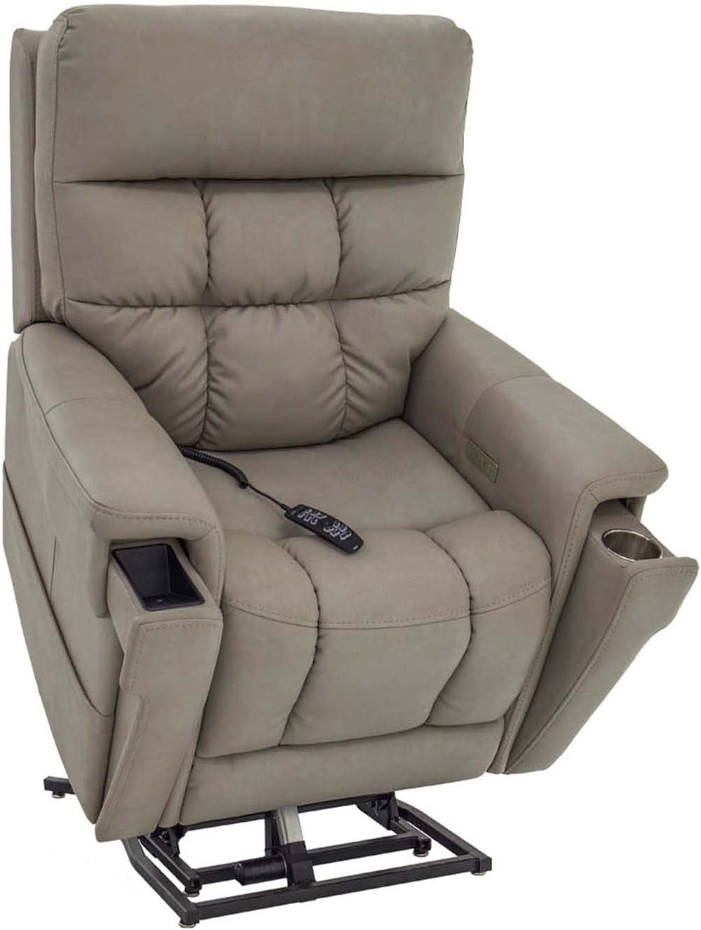 Pride Mobility VivaLift Ultra PLR4955M Electric Power Lift Recliner Chair | Capriccio Fabrics Power Assist Lift Sofa for Elderly, 4-Position, USB Remote, Medium