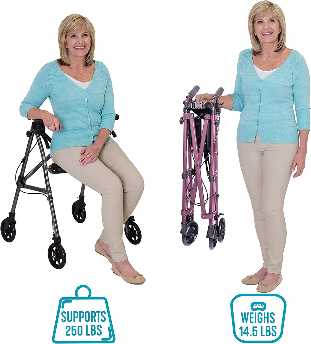ABLE LIFE SPACE SAVER ROLLATOR WALKER